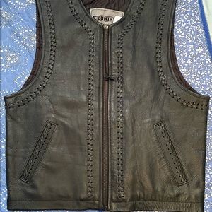 Unik Leather Vest Size M